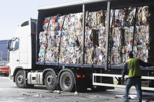 Recycling center in Hornsey processing old furniture